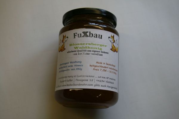 Waldhonig aus eigener Imkerei, 450g, im Glas mit Metalldeckel, honey, miel, miele, bal, Blütenhonig, Honig, forest honey, le miel